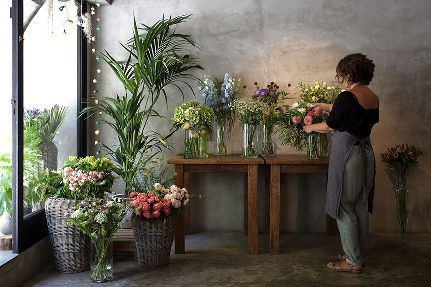 fotografia establiment comercial floristeria tiesto barcelona